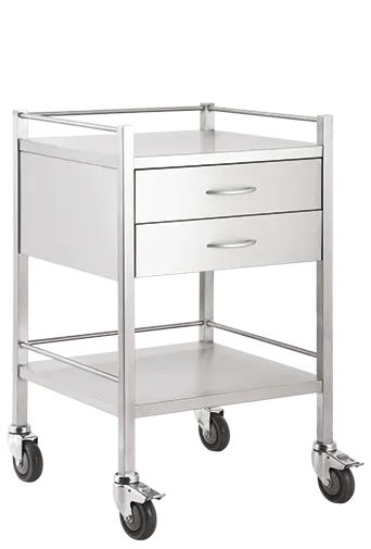 MEDICART 34, zdravotnický vozík, 600x490x900 mm, nerez